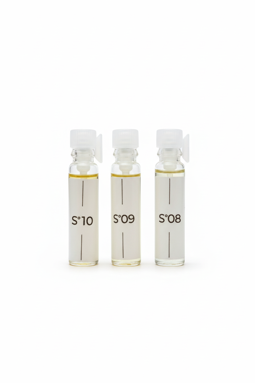 S°08, S°09, S°10 sample vials